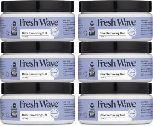 Vista 10 de Fresh Wave Gel eliminador de olores de lavanda, 7 onzas, paquete de 3, absorbentes de olores más seguros para el hogar, eliminador de olores natural