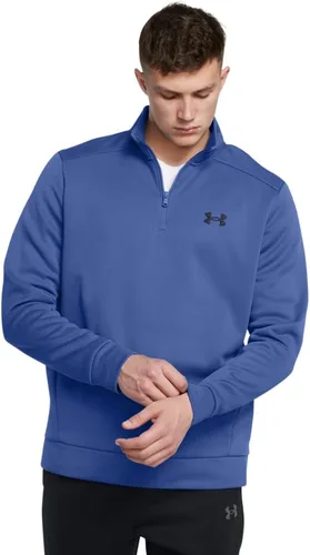 Vista 15 de Under Armour Sudadera con capucha para hombre Armourfleece con cremallera de 1/4 (001) Negro / Negro