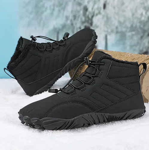 Vista 3 de Dinint Barefoot Shoes Men Women Wide Toe Box Winter Cross Trainer Minimalist Zero Drop Sole Cotton Boots Sneakers