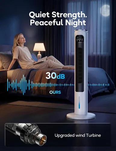 Vista 6 de Unidad de aire acondicionado portátil sin ventanas con control remoto, enfriador de aire evaporativo sin ventilación de 37 pulgadas, enfriador