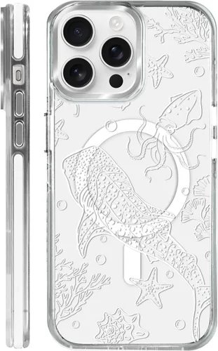 Vista 47 de Funda para iPhone 13/14 [compatible con Magsafe], funda magnética transparente de silicona a prueba de golpes con patrón de versículos de la Biblia