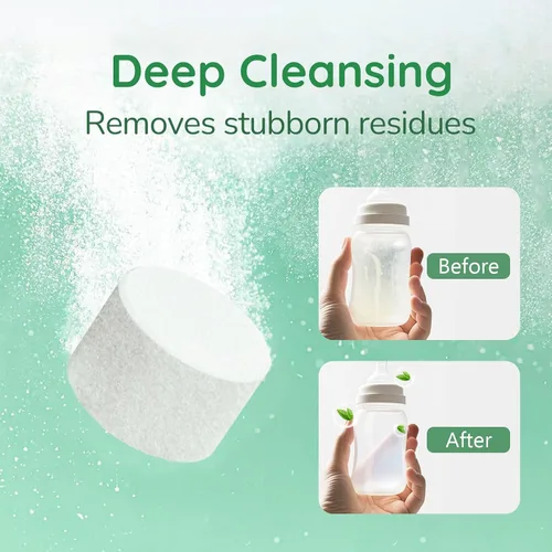 Vista 3 de Nursi Luna Tabletas de Detergente para Lavavajillas de Biberones de Todas las Marcas, 90 Unidades Fórmula Suave Tabletas de Detergente
