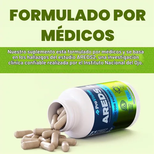 Vista 3 de ProVision AREDS 2 Vitaminas para los ojos – Mejora la visión – Complejo de luteína y zeaxantina Visión – 60 cápsulas de suplemento ocular