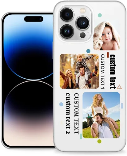 Vista 26 de Funda de teléfono personalizada para Apple iPhone 16, 15, 14, 13, 12, 11 Pro Max Plus Mini XR X XS 8 7+ SE 2022 2020 con imagen, logotipo, texto 01