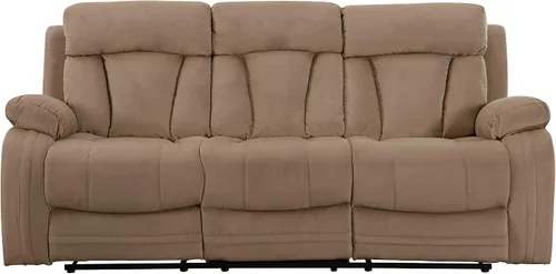 Vista 3 de Blackjack Furniture Elton - Juego de sofá y sofá biplaza de microfibra de 2 piezas con soporte lumbar, acolchado adicional y mecanismo de Beige