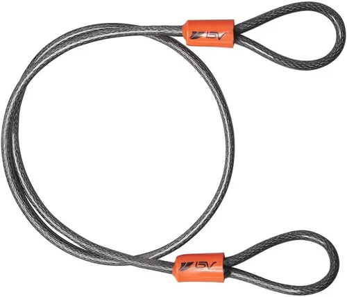Vista 9 de BV Cable de seguridad resistente de 15 pies con bucles, cable de acero trenzado resistente a los cortes, versátil y resistente a la intemperie, Par