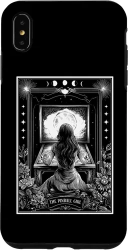 Vista 11 de The Pinball Girl Retro Arcade Game 80s Tarot Card Skeleton Case for iPhone 17