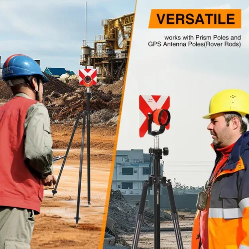 Vista 5 de Trípode Bípode de Liberación con Pulgar para Topografía, Trípode Bípode de Aluminio para Postes Prismáticos o Postes GPS de Estación Total GPS GNSS
