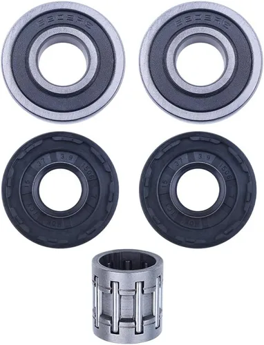 Vista 2 de Fricgore Piezas de repuesto para cojinete cigüeñal Kit de sello de aceite para motosierra Husquarna 445 445E Ii # 544062001 Moto Sierra Gasolina