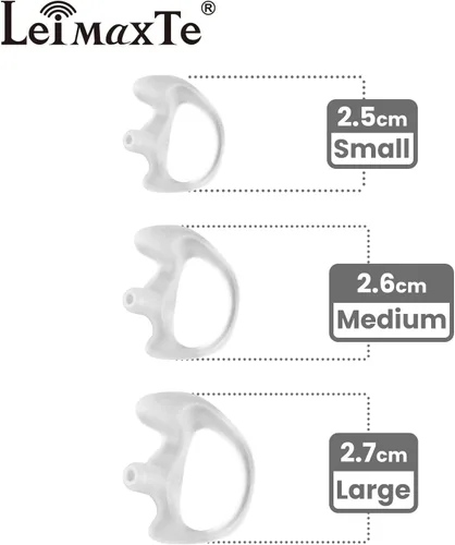 Vista 2 de Moldes de oído para auriculares de tubo acústico de radio bidireccional, kits de audio Earmold, auriculares de vigilancia