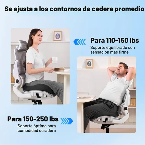 Vista 8 de Cojín para silla de oficina, alivio de presión para coxis, comodidad larga para sentarse