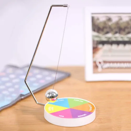 Vista 6 de Decision Maker Pendulum - Juguete de escritorio dinámico para decoración de regalo, bola magnética, juego de péndulo oscilante (2)