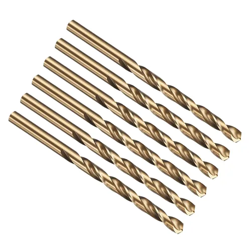 Vista 316 de PATIKIL Broca Jobber de 0.039 in, vástago recto M35 cobalto 5% acero de alta velocidad 135° acabado dorado para metal duro de acero inoxidable - 2