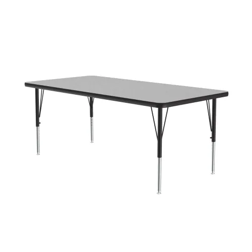 Vista 28 de Correll Mesa de Actividades Rectangular para Aula de 24"x36", Altura Ajustable (19"-29"), Granito Negro Laminado Térmico Fusionado Duradero