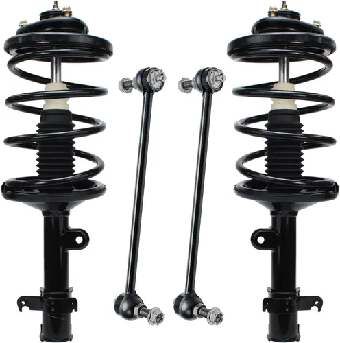 Vista 25 de Detroit Axle - Kit de 4 piezas de puntales delanteros para Toyota Highlander 2001 2002 2003, enlaces de barra antivuelco estabilizadores y puntales