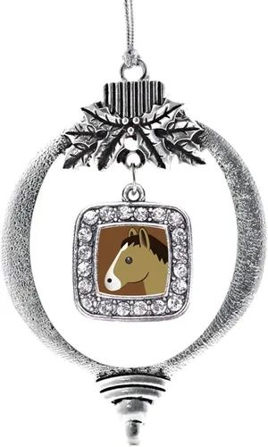 Vista 47 de Inspired Silver - Nana púrpura - Adorno de Navidad plateado - Adorno cuadrado para árbol de Navidad con circonita cúbica - Decoración colgante