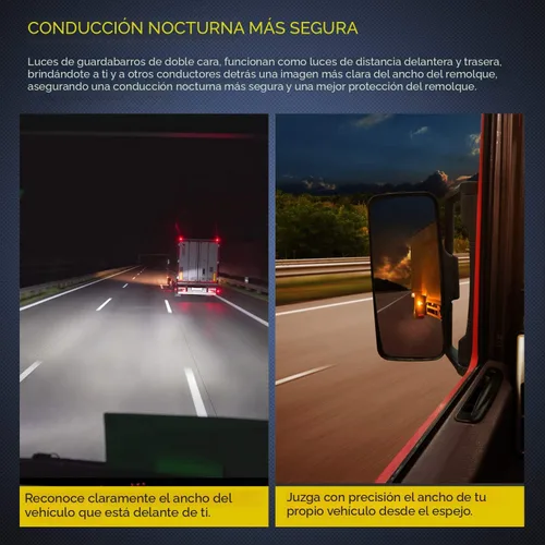 Vista 4 de Nilight 2 luces LED para guardabarros de remolque, luces de marcador de liquidación para remolque, luces delanteras ámbar y traseras rojas para 2