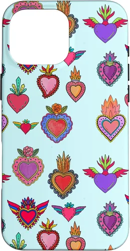 Vista 19 de Latinas Milagros Tin Hearts Phone Case Gift Watercolor Case for iPhone 17