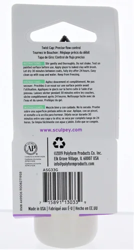 Vista 2 de Esmalte Polyform Sculpey Glaze para cerámica - 1 onza - Brillante
