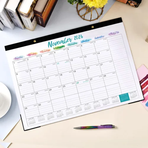 Vista 7 de Calendario de escritorio 2024, calendario 2024 de enero de 2024 a diciembre de 2024, calendario mensual de escritorio de 12 meses, 17 x 12 pulgadas