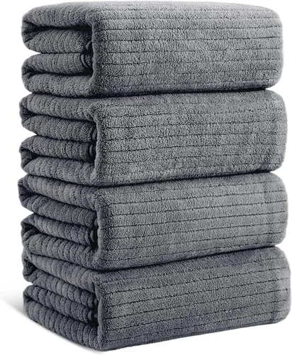 Vista 27 de Mistyrose Toalla de diseño acanalado (gris, toallas de mano de 2 piezas)