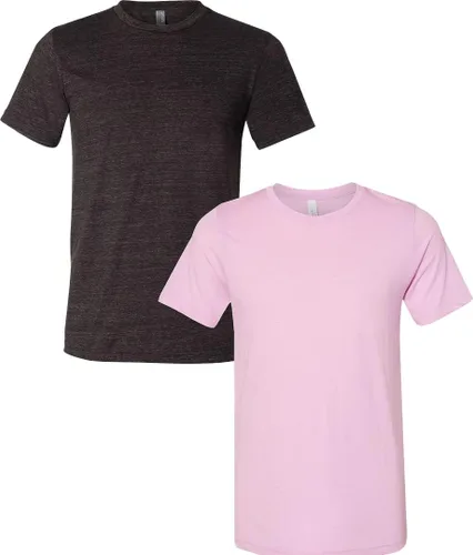 Vista 287 de Bella Canvas 3413c para hombre (1) Triblend verde + (1) Triblend rojo