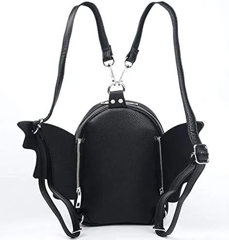Vista 3 de Prime Original Mini mochila de moda para mujer Bolso de hombro desmontable con ala de ángel de murciélago