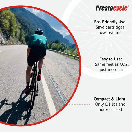 Vista 5 de Prestacycle Adaptador de compresor de aire para cabezales de CO2 – Enchufe de acoplador de aleación 6061-T6 para inflar neumáticos de bicicleta