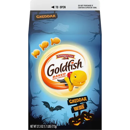 Vista 20 de Goldfish Colors Cheddar Galletas horneadas para aperitivos, bolsa de 6.6 onzas