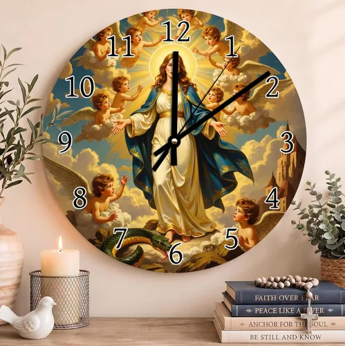 Vista 16 de Reloj con versículo bíblico con citas de Jesús, relojes de 0929Regalos Cristianos (2)