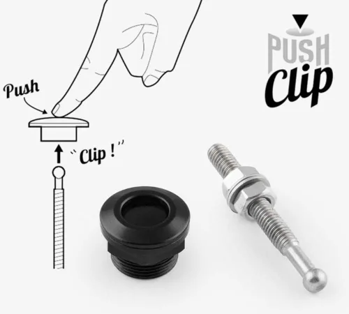 Vista 4 de Paquete de 2 clips de cierre rápido con botón de presión para cofre, kit de cierre universal de 1.25 pulgadas/32 mm de diámetro, aleación