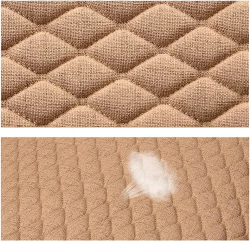 Vista 6 de Funda de cojín para asiento de automóvil con bolsillo pequeño, ajuste universal, tela acolchada, alfombrilla transpirable para conducción, 2