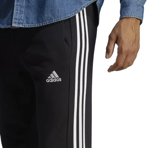 Vista 3 de adidas Essentials - Pantalones de rizo francés con puños de 3 rayas para hombre