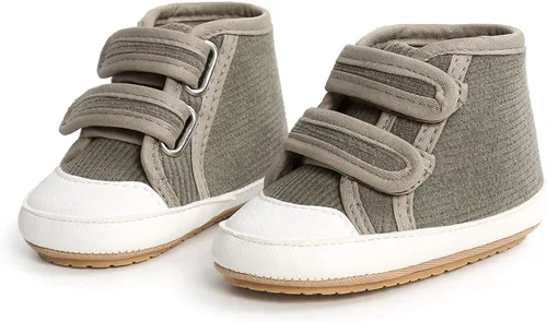 Vista 20 de COSANKIM Zapatos deportivos para bebé niño y niña, zapatos de tobillo altos, antideslizantes, suela suave, zapatos de cuna para niños pequeños