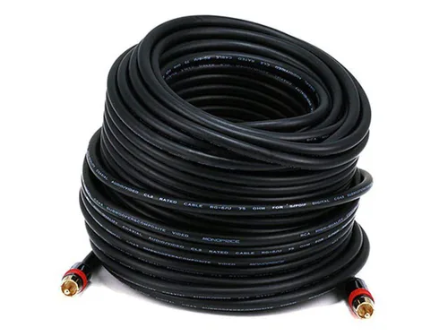 Vista 7 de Monoprice 102681 Cable de audio coaxial digital con clasificación RG6 RCA CL2 de 3 pies, color negro