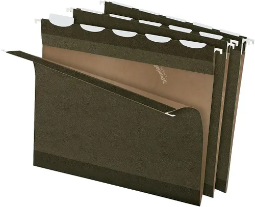 Vista 8 de Pendaflex Carpetas colgantes reforzadas Ready-Tab tamaño carta, verde estándar, 5 pestañas, 25BX (42590)