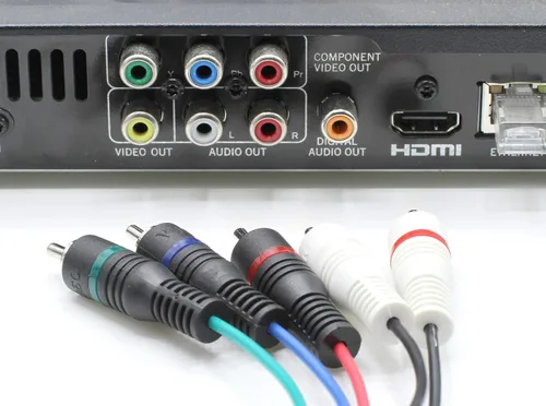 Vista 4 de THE CIMPLE CO Cable de audio y video componente RCA de 5 partes de 6 pies – Cable de TV componente YPbPr con compuesto de audio para 480i, 480p
