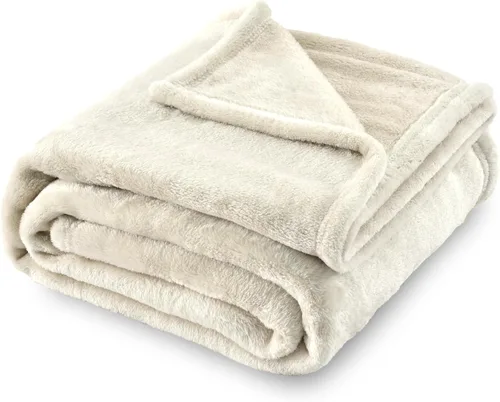 Vista 11 de SOCHOW Manta de Franela de Forro Polar Tamaño Throw, Súper Suave y Acogedora para Todas las Estaciones para Cama o Sofá, Coral Azul, 50x60 pulgadas