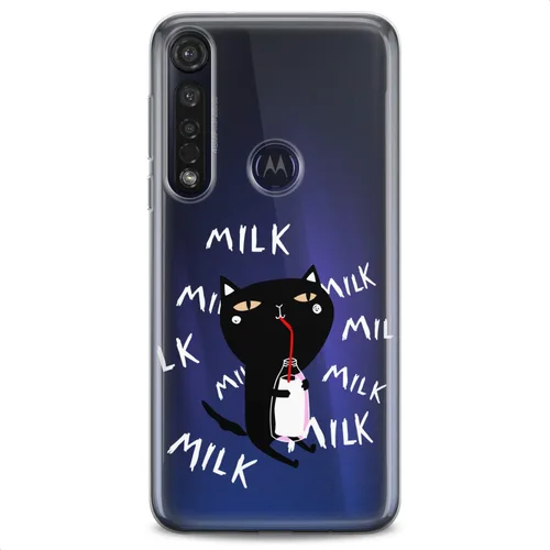 Vista 5 de Funda de TPU compatible con Motorola G9 G8 Plus G7 E20 P40 Z4 Edge 20 G22 Stylus negro Baby Cats Kawaii Flexible Silicona Animales Diseño Lindo