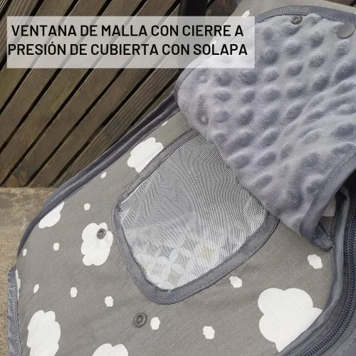 Vista 3 de Funda de asiento de automóvil para bebé, fundas de asiento de automóvil para asiento de automóvil infantil, toldo de cubierta para portabebés Gris