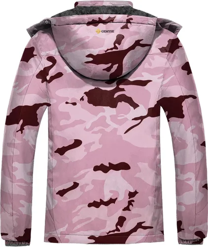 Vista 2 de GEMYSE - Chaqueta de esquí y nieve para mujer diseño impermeable y resistente al viento para invierno