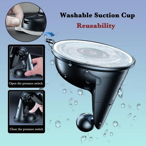 Vista 5 de Soporte de teléfono para barco, tablero de instrumentos de montaje para teléfono celular con ventosa Universal Desk Waterproof Heavy Duty Holder