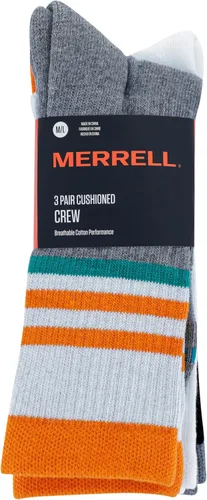 Vista 3 de Merrell Men's and Women's Cushioned Cotton Socks-3 Pair Pack-Unisex Breathable Mesh Comfort Zones