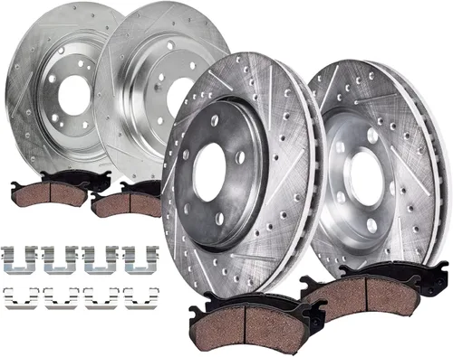 Vista 11 de Detroit Axle - Kit de frenos delanteros para Toyota 2007-2016 Tundra, 2008-2016 Sequoia, Pastillas de freno cerámicos para pinza de freno de disco