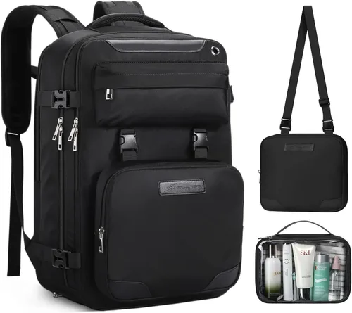 Vista 17 de Maelstrom - Mochila de viaje para hombres y mujeres, portátil de 17.3 pulgadas con compartimento para zapatos Detachable Crossbody Bag