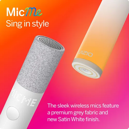 Vista 7 de VIZIO MicMe 2.1 Barra de sonido de karaoke, 2 micrófonos inalámbricos, subwoofer inalámbrico con Dolby Atmos, DTS:X, altavoz Bluetooth, compatible