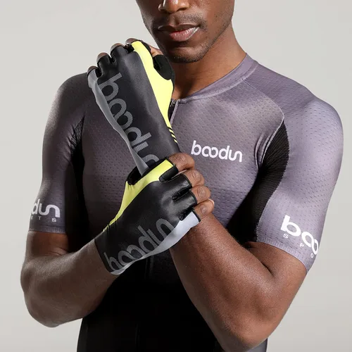 Vista 2 de YOSUNPING Guantes de ciclismo de carretera para hombres y mujeres guantes de ciclismo antideslizantes sin dedos para fitness ciclismo entrenamiento