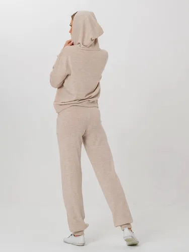 Vista 5 de KNITTONS Conjunto de sudadera con capucha y pantalones deportivos 100% lana merina para mujer