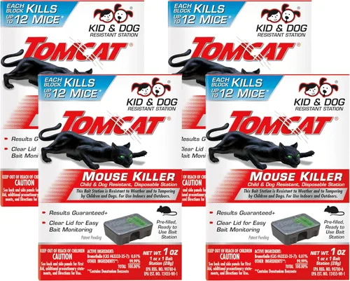 Vista 12 de Tomcat Mouse Killer estación desechable para matar ratas y ratones, resistente a niños y perros