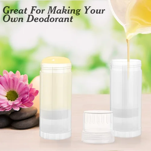 Vista 5 de 12 recipientes vacíos de desodorante de 2.0 fl oz/2 oz para barra de lápiz labial, lápiz labial, barra de protección solar, translúcido
